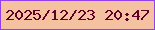 文字の大きさ：3、枠の色：933fea、背景の色：f4c2a1、文字の色：610029 無料ブログパーツのブログ時計