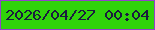 文字の大きさ：1、枠の色：9341cb、背景の色：30d30a、文字の色：1a1c3e 無料ブログパーツのブログ時計