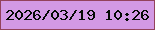 文字の大きさ：4、枠の色：93425c、背景の色：d399e5、文字の色：050a06 無料ブログパーツのブログ時計