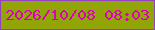 文字の大きさ：5、枠の色：9342c1、背景の色：91a506、文字の色：dc00ba 無料ブログパーツのブログ時計