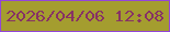 文字の大きさ：4、枠の色：9345d9、背景の色：a49d2f、文字の色：873265 無料ブログパーツのブログ時計