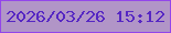 文字の大きさ：5、枠の色：9346ea、背景の色：b195c7、文字の色：5627c3 無料ブログパーツのブログ時計