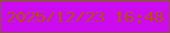 文字の大きさ：4、枠の色：934c57、背景の色：cc0bee、文字の色：b15203 無料ブログパーツのブログ時計