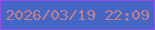 文字の大きさ：1、枠の色：934de8、背景の色：4467c7、文字の色：c77f86 無料ブログパーツのブログ時計