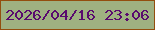 文字の大きさ：3、枠の色：934e0e、背景の色：9fb181、文字の色：590a6e 無料ブログパーツのブログ時計