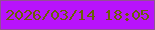 文字の大きさ：1、枠の色：934f96、背景の色：b813fc、文字の色：6a5f06 無料ブログパーツのブログ時計