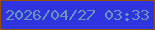 文字の大きさ：2、枠の色：935001、背景の色：2f34df、文字の色：6a95ba 無料ブログパーツのブログ時計