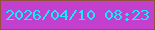 文字の大きさ：5、枠の色：93513b、背景の色：c340cf、文字の色：14eaf9 無料ブログパーツのブログ時計