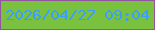 文字の大きさ：3、枠の色：9354a1、背景の色：7ac140、文字の色：3a9efc 無料ブログパーツのブログ時計