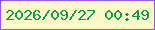 文字の大きさ：1、枠の色：9356e3、背景の色：fcf9c9、文字の色：149953 無料ブログパーツのブログ時計