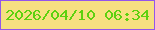 文字の大きさ：3、枠の色：9356eb、背景の色：f6e081、文字の色：5dd10f 無料ブログパーツのブログ時計