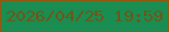 文字の大きさ：1、枠の色：93570f、背景の色：1a8d52、文字の色：725415 無料ブログパーツのブログ時計