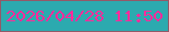 文字の大きさ：2、枠の色：935968、背景の色：2caaaf、文字の色：ff2b9b 無料ブログパーツのブログ時計