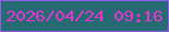 文字の大きさ：5、枠の色：935cea、背景の色：266b73、文字の色：e935cf 無料ブログパーツのブログ時計