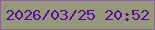 文字の大きさ：5、枠の色：935daa、背景の色：949a78、文字の色：6205a9 無料ブログパーツのブログ時計