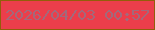 文字の大きさ：5、枠の色：935e0a、背景の色：eb3e4b、文字の色：a3697b 無料ブログパーツのブログ時計
