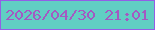 文字の大きさ：5、枠の色：935ee6、背景の色：61cec3、文字の色：a459c2 無料ブログパーツのブログ時計