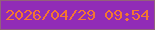 文字の大きさ：2、枠の色：93617b、背景の色：912cb7、文字の色：f37632 無料ブログパーツのブログ時計