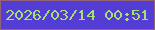 文字の大きさ：3、枠の色：936477、背景の色：543dd5、文字の色：a7df77 無料ブログパーツのブログ時計