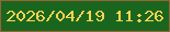 文字の大きさ：2、枠の色：936539、背景の色：1b661e、文字の色：fcd450 無料ブログパーツのブログ時計