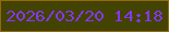 文字の大きさ：3、枠の色：93690d、背景の色：434302、文字の色：8438f0 無料ブログパーツのブログ時計