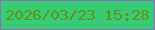 文字の大きさ：3、枠の色：936abc、背景の色：36cb74、文字の色：609314 無料ブログパーツのブログ時計