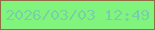 文字の大きさ：2、枠の色：936b45、背景の色：81f47d、文字の色：77d1a4 無料ブログパーツのブログ時計