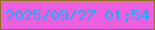 文字の大きさ：2、枠の色：936c20、背景の色：ec60df、文字の色：0cb5fa 無料ブログパーツのブログ時計