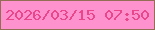 文字の大きさ：1、枠の色：936e55、背景の色：fe92cf、文字の色：ea468b 無料ブログパーツのブログ時計