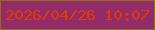 文字の大きさ：1、枠の色：936f14、背景の色：912b6a、文字の色：e23904 無料ブログパーツのブログ時計