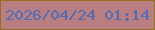 文字の大きさ：5、枠の色：936f20、背景の色：ba7d80、文字の色：4d6eb6 無料ブログパーツのブログ時計