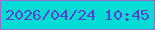 文字の大きさ：1、枠の色：9370cf、背景の色：01dbd5、文字の色：5443cb 無料ブログパーツのブログ時計