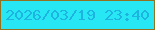 文字の大きさ：3、枠の色：937120、背景の色：27e7f4、文字の色：1db4df 無料ブログパーツのブログ時計