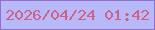 文字の大きさ：4、枠の色：9371ca、背景の色：b7b9f9、文字の色：d16086 無料ブログパーツのブログ時計
