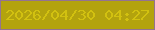 文字の大きさ：4、枠の色：937391、背景の色：b3a30d、文字の色：d2c110 無料ブログパーツのブログ時計