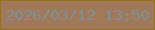 文字の大きさ：2、枠の色：93741c、背景の色：a0795b、文字の色：809196 無料ブログパーツのブログ時計