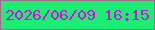 文字の大きさ：5、枠の色：937480、背景の色：1bee73、文字の色：d40fe1 無料ブログパーツのブログ時計