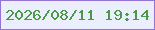 文字の大きさ：3、枠の色：9374d5、背景の色：eaeefd、文字の色：4a9a45 無料ブログパーツのブログ時計