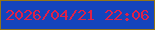 文字の大きさ：1、枠の色：937516、背景の色：1444bc、文字の色：df2149 無料ブログパーツのブログ時計