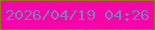 文字の大きさ：4、枠の色：937818、背景の色：f803a8、文字の色：7e7dbd 無料ブログパーツのブログ時計