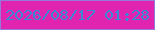 文字の大きさ：1、枠の色：9379d9、背景の色：e124b0、文字の色：3a89d4 無料ブログパーツのブログ時計