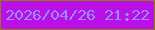 文字の大きさ：5、枠の色：937a11、背景の色：ba0fe6、文字の色：958ff5 無料ブログパーツのブログ時計