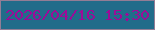 文字の大きさ：1、枠の色：937d95、背景の色：216c8a、文字の色：9c0b98 無料ブログパーツのブログ時計