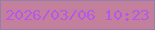 文字の大きさ：1、枠の色：937eac、背景の色：c3809c、文字の色：b657e7 無料ブログパーツのブログ時計