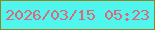 文字の大きさ：4、枠の色：93821f、背景の色：50f6ed、文字の色：d86978 無料ブログパーツのブログ時計