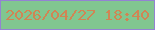 文字の大きさ：1、枠の色：9383d2、背景の色：81c690、文字の色：d08554 無料ブログパーツのブログ時計