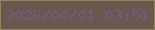 文字の大きさ：3、枠の色：938465、背景の色：67594d、文字の色：7b557f 無料ブログパーツのブログ時計