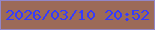 文字の大きさ：5、枠の色：9386c8、背景の色：9c6a58、文字の色：353bfd 無料ブログパーツのブログ時計