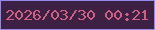 文字の大きさ：3、枠の色：9388e7、背景の色：3d2144、文字の色：d06081 無料ブログパーツのブログ時計