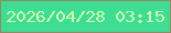 文字の大きさ：1、枠の色：938962、背景の色：3edd93、文字の色：ccffb0 無料ブログパーツのブログ時計